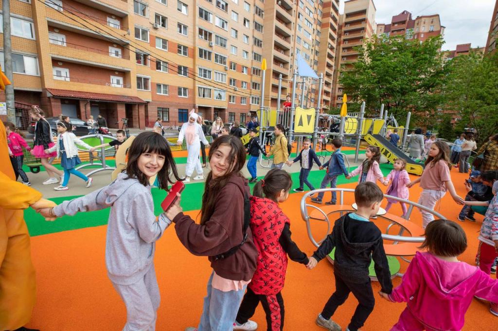 Новые детские площадки открыли в Подольске