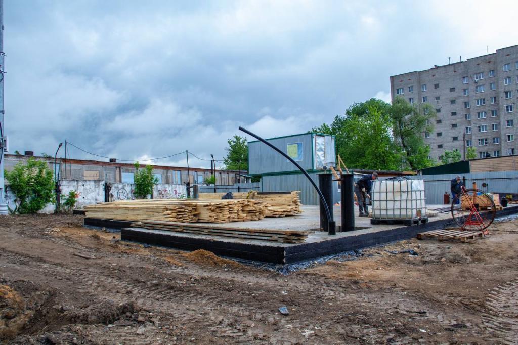 В Г.о. Подольск продолжаются масштабные работы по строительству котельной на ул. Почтовой